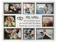 "Mr and Mrs" 8 Opening Collage Frame