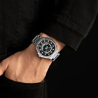 Bulova Series X Black Dial Stainless Steel Bracelet Watch | 98B456