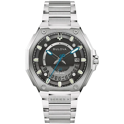 Bulova Series X Black Dial Stainless Steel Bracelet Watch | 98B456