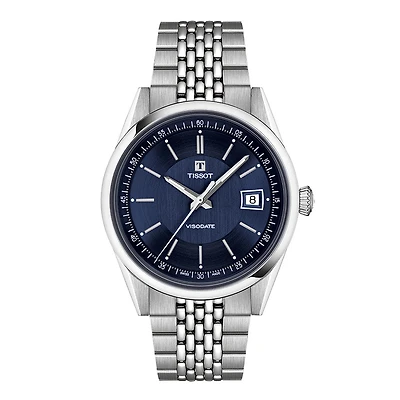 Tissot Visodate Blue Dial 39mm Watch | T1574071104100