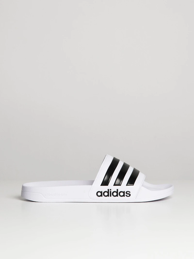 MENS ADIDAS ADILETTE SHOWER SLIDES - CLOUD WHITE/CORE WHITE