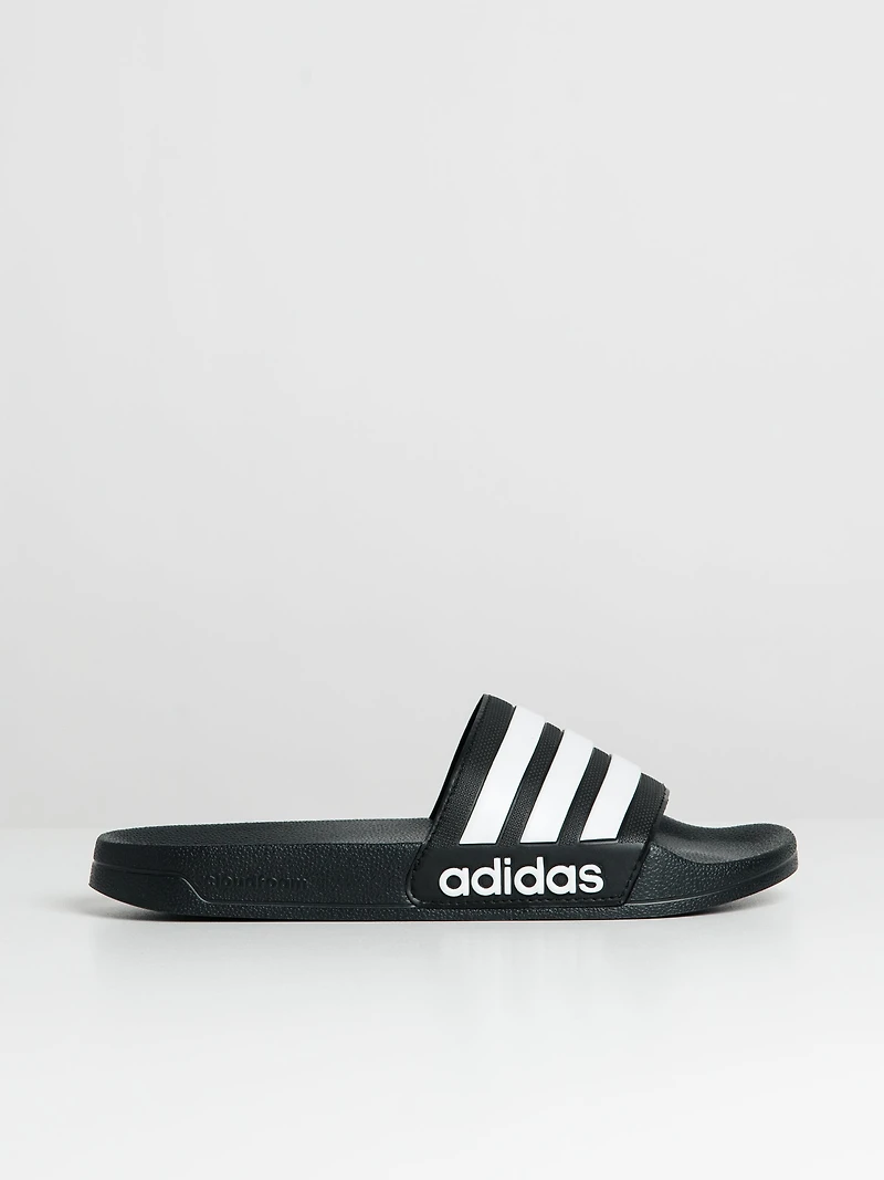 MENS ADIDAS ADILETTE SHOWER SLIDES - CORE BLACK/CLOUD WHITE