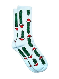 CHRISTMAS PICKLE SOCKS - LIGHT BLUE