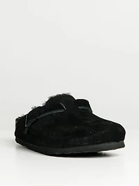 MENS BIRKENSTOCK BOSTON SHEARLING REGULAR CLOGS - BLACK