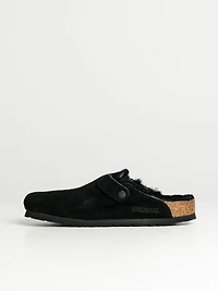 MENS BIRKENSTOCK BOSTON SHEARLING REGULAR CLOGS - BLACK