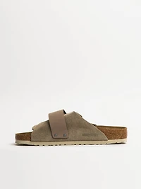 MENS BIRKENSTOCK KYOTO SUEDE NUBUCK SANDALS - TAUPE