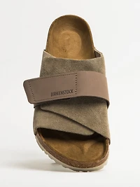 MENS BIRKENSTOCK KYOTO SUEDE NUBUCK SANDALS - TAUPE