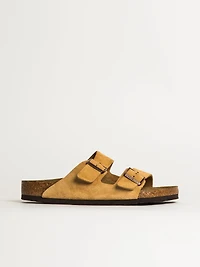 MENS BIRKENSTOCK ARIZONA SUEDE SANDALS - REGULAR LATTE