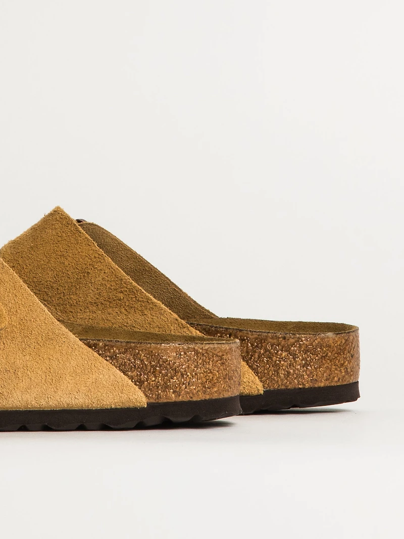 MENS BIRKENSTOCK ARIZONA SUEDE SANDALS - REGULAR LATTE