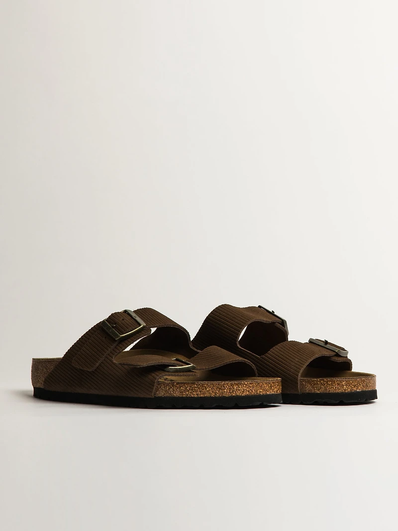 MENS BIRKENSTOCK ARIZONA CORD SUEDE - REGULAR DARK TEA