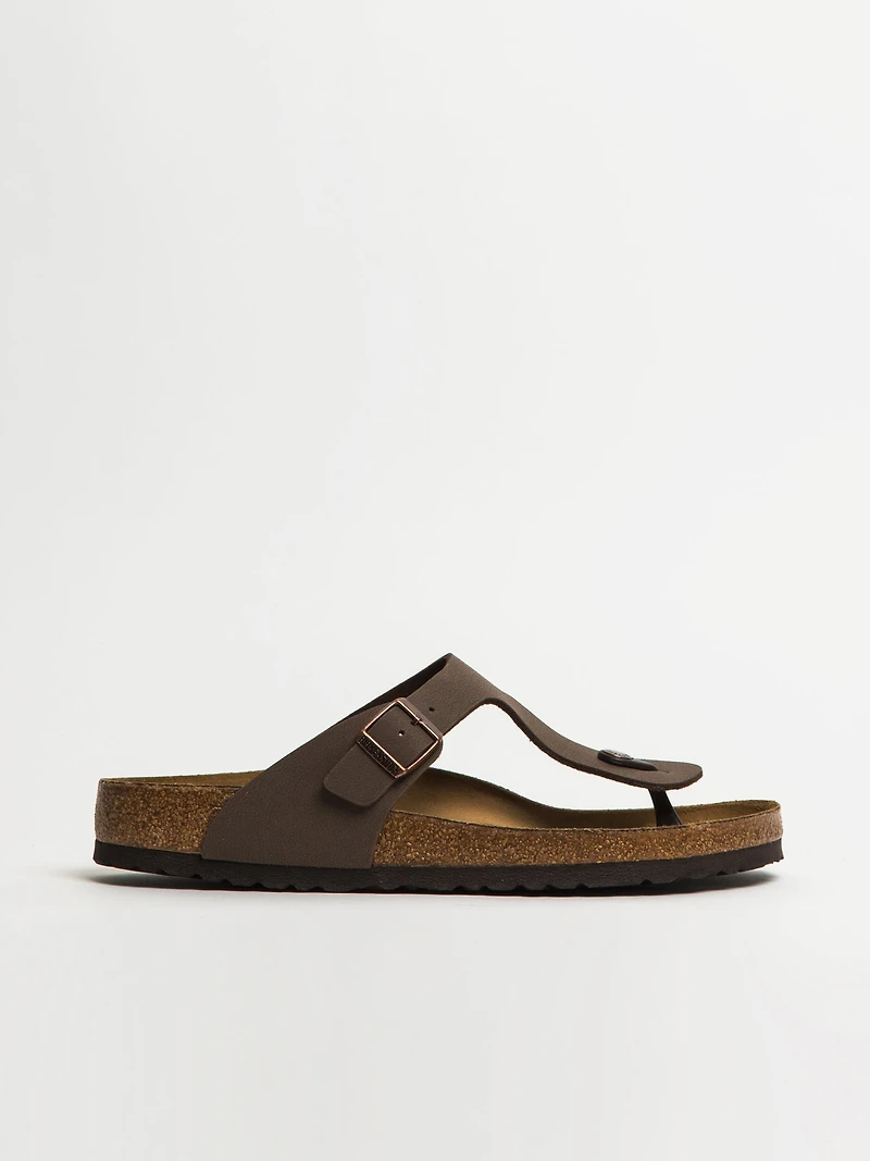 MENS BIRKENSTOCK GIZEH REG BIRKIBUC SANDALS - MOCHA