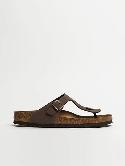 MENS BIRKENSTOCK GIZEH REG BIRKIBUC SANDALS - MOCHA