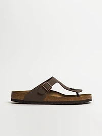 MENS BIRKENSTOCK GIZEH REG BIRKIBUC SANDALS - MOCHA
