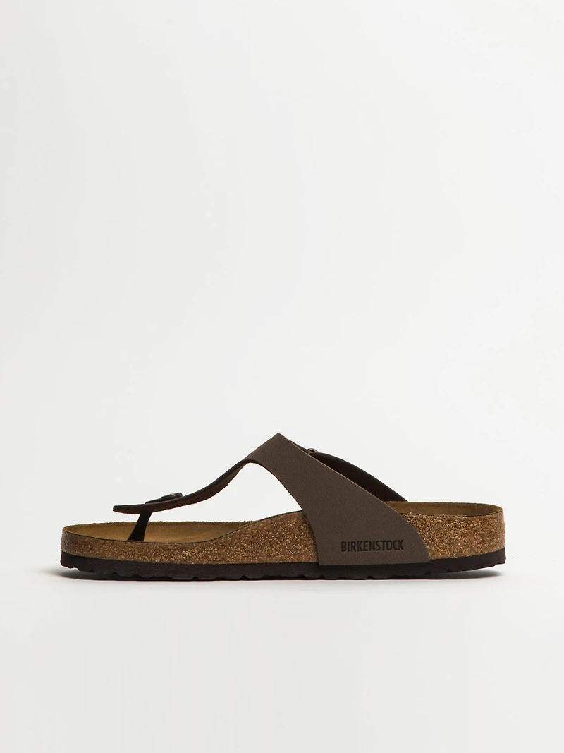 MENS BIRKENSTOCK GIZEH REG BIRKIBUC SANDALS - MOCHA