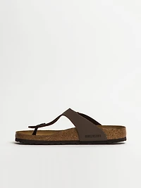 MENS BIRKENSTOCK GIZEH REG BIRKIBUC SANDALS - MOCHA