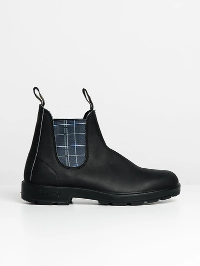 MENS BLUNDSTONE ORIGINAL - BLK/NAVY TARTAN
