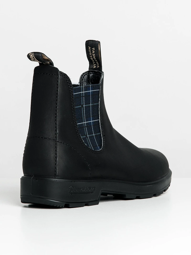 MENS BLUNDSTONE ORIGINAL - BLK/NAVY TARTAN