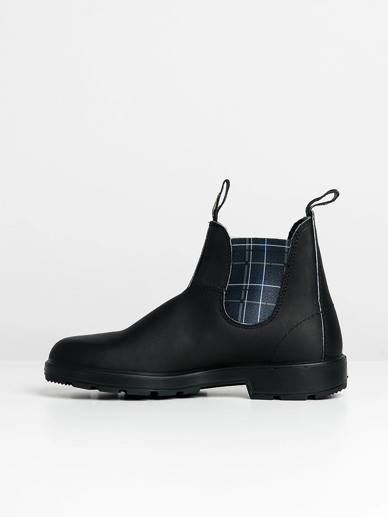 MENS BLUNDSTONE ORIGINAL - BLK/NAVY TARTAN