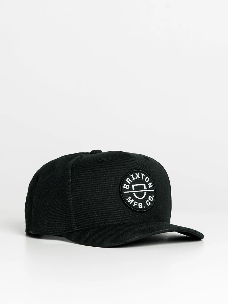 BRIXTON CREST C MP BLACK SNAPBACK - CLEARANCE