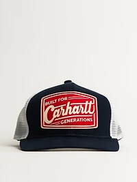 CARHARTT CANVAS MESH BACK BUILT PATCH CAP - NAVY