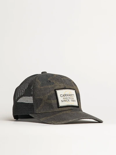 CARHARTT WOOL MESH BACK CAMO PITCH CAP