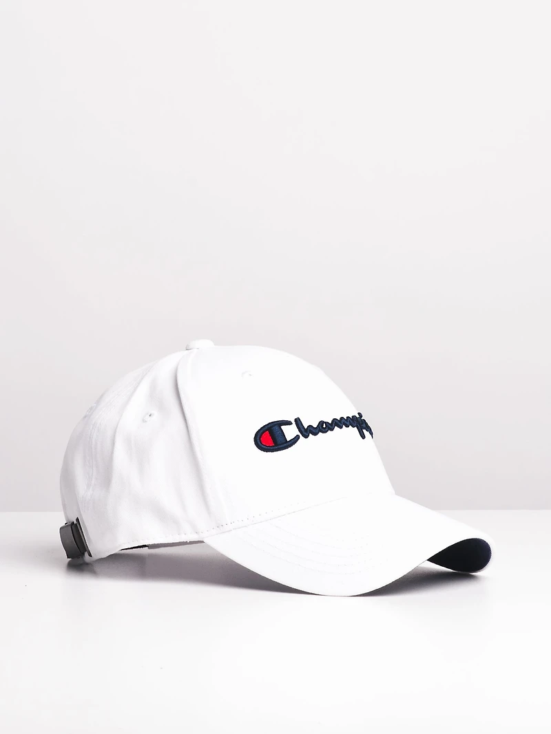 CHAMPION CLASSIC TWILL HAT - WHITE - CLEARANCE