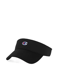 CHAMPION SMALL LOGO VISOR HAT - BLACK - CLEARANCE