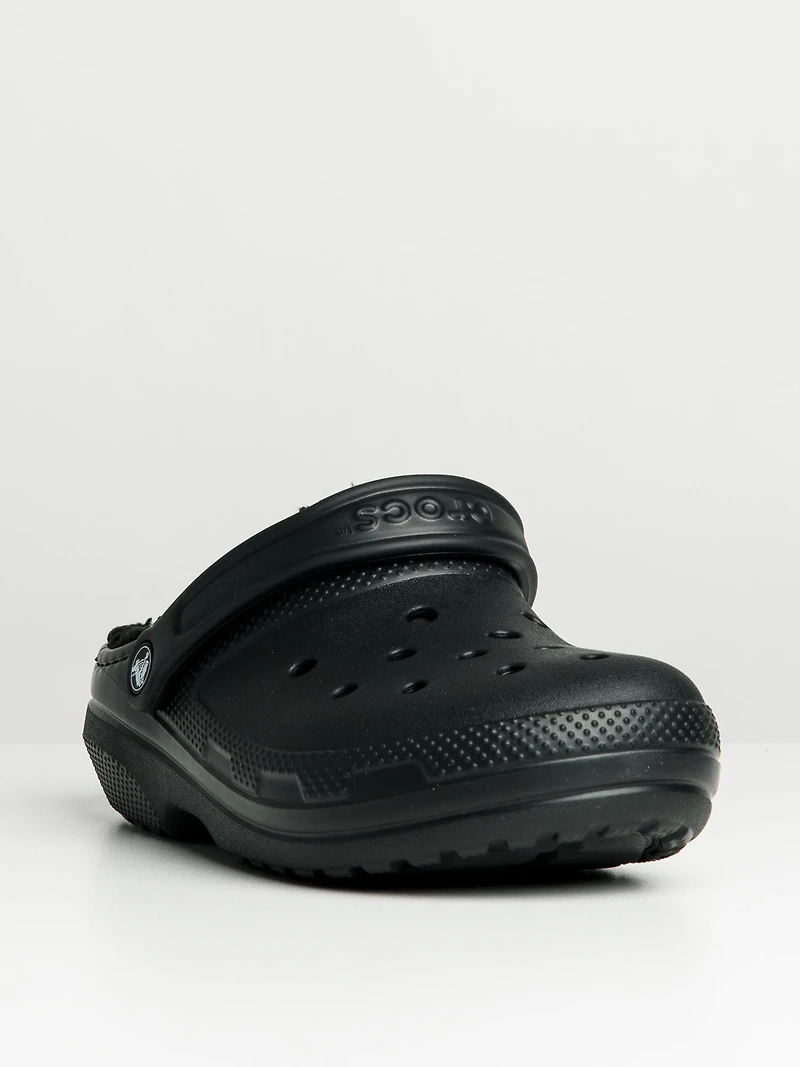 MENS CROCS CLASSIC LINED CLOGS - BLACK