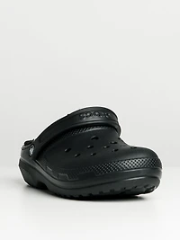 MENS CROCS CLASSIC LINED CLOGS - BLACK