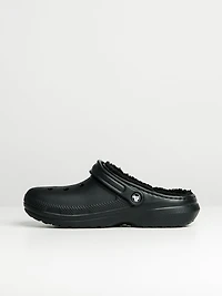 MENS CROCS CLASSIC LINED CLOGS - BLACK