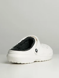 MENS CROCS CLASSIC LINED CLOG - WHITE/GREY