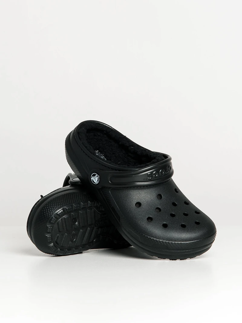 CROCS KIDS CLASSIC LINED CLOG - BLACK