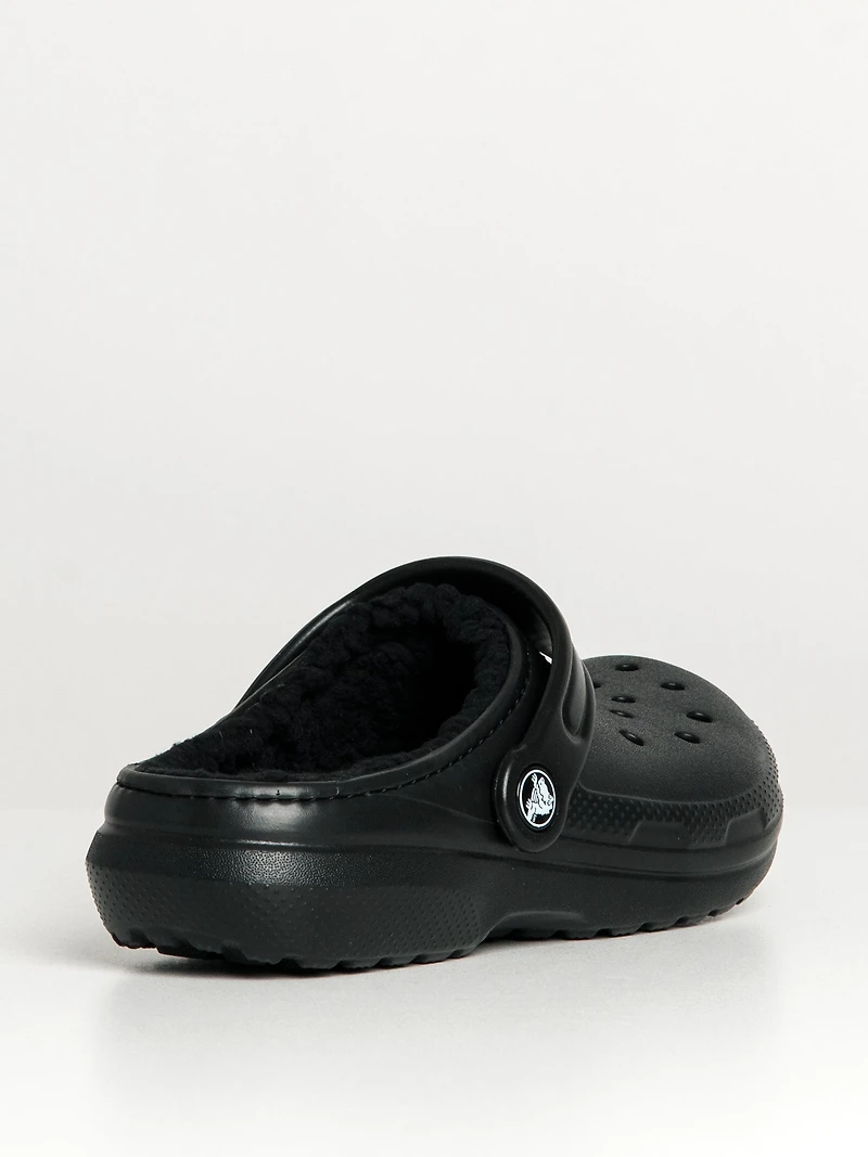 CROCS KIDS CLASSIC LINED CLOG - BLACK