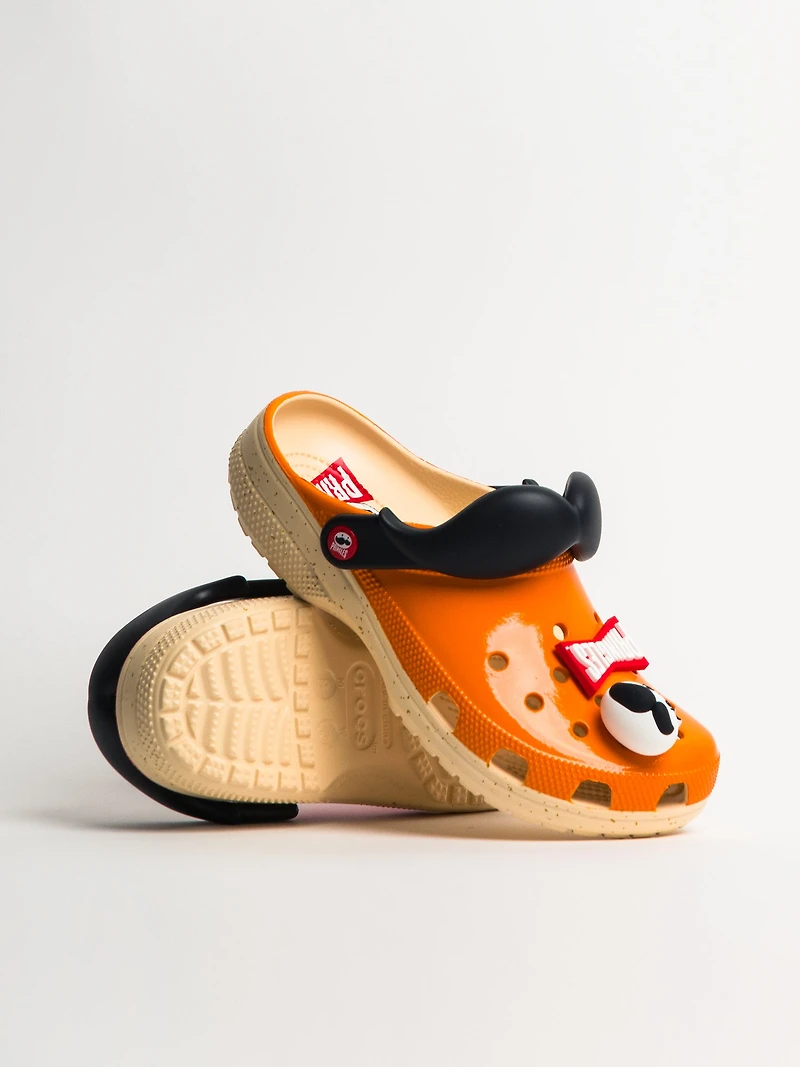MENS CROCS PRINGLES CLASSIC CLOG - ORANGE/RED CLEARANCE