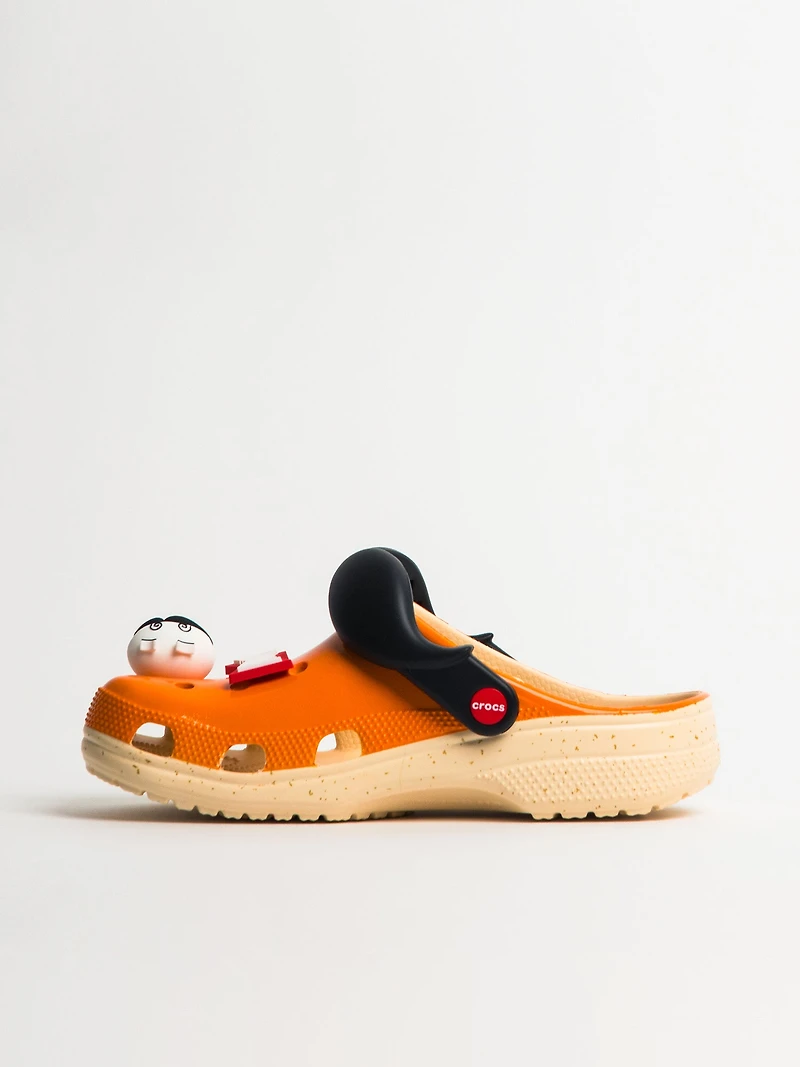MENS CROCS PRINGLES CLASSIC CLOG - ORANGE/RED CLEARANCE