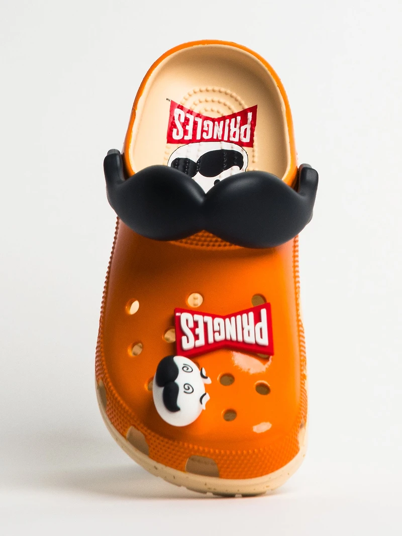 MENS CROCS PRINGLES CLASSIC CLOG - ORANGE/RED CLEARANCE