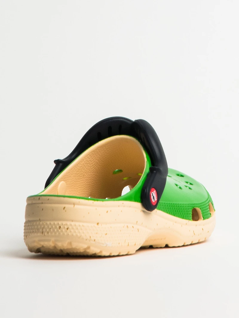 MENS CROCS PRINGLES CLASSIC CLOG - GREEN/BLUE CLEARANCE