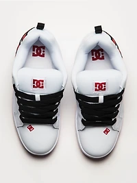 MENS DC SHOES COURT GRAFFIK SNEAKER - WHITE/RED