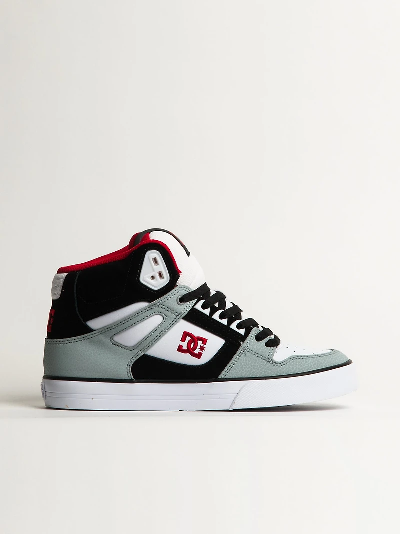 MENS DC SHOES PURE HIGH TOP WC SNEAKER - BLACK/GREY