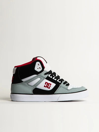 MENS DC SHOES PURE HIGH TOP WC SNEAKER - BLACK/GREY