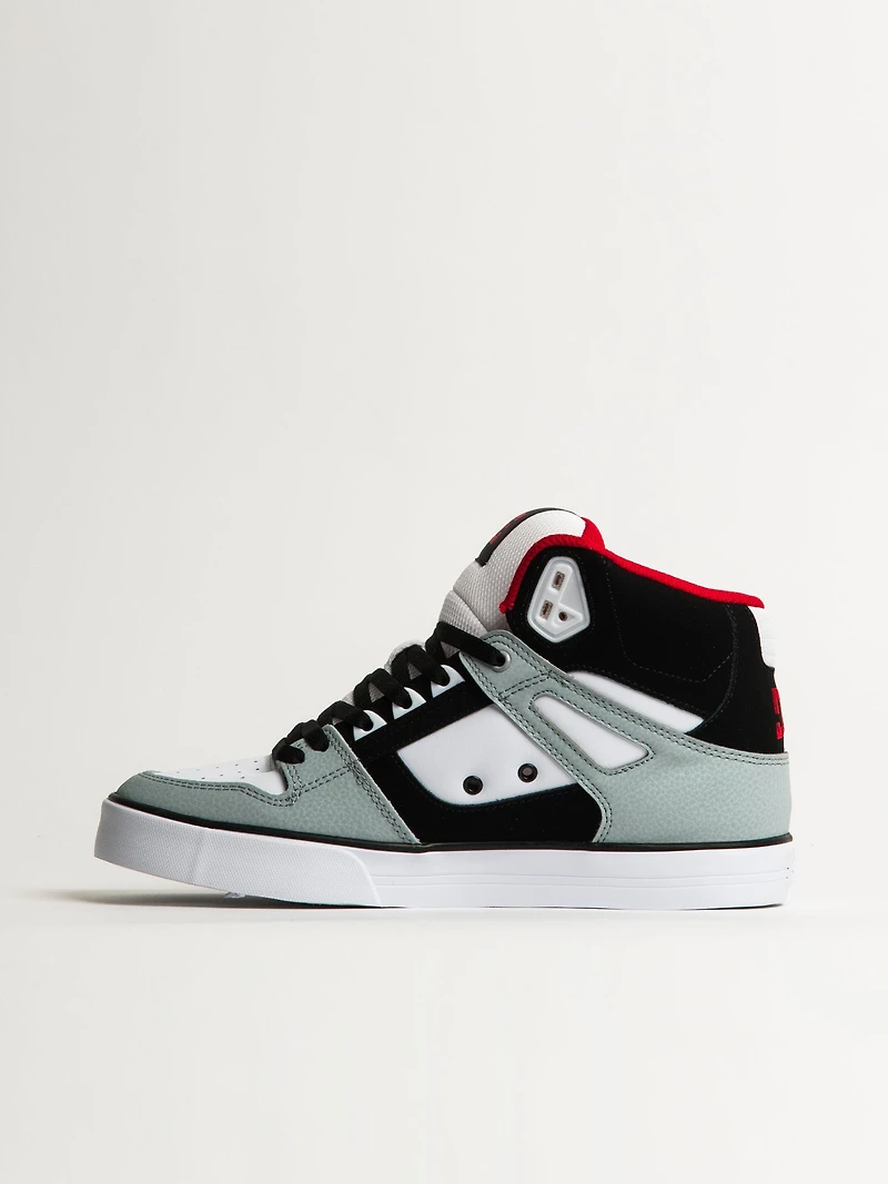 MENS DC SHOES PURE HIGH TOP WC SNEAKER - BLACK/GREY