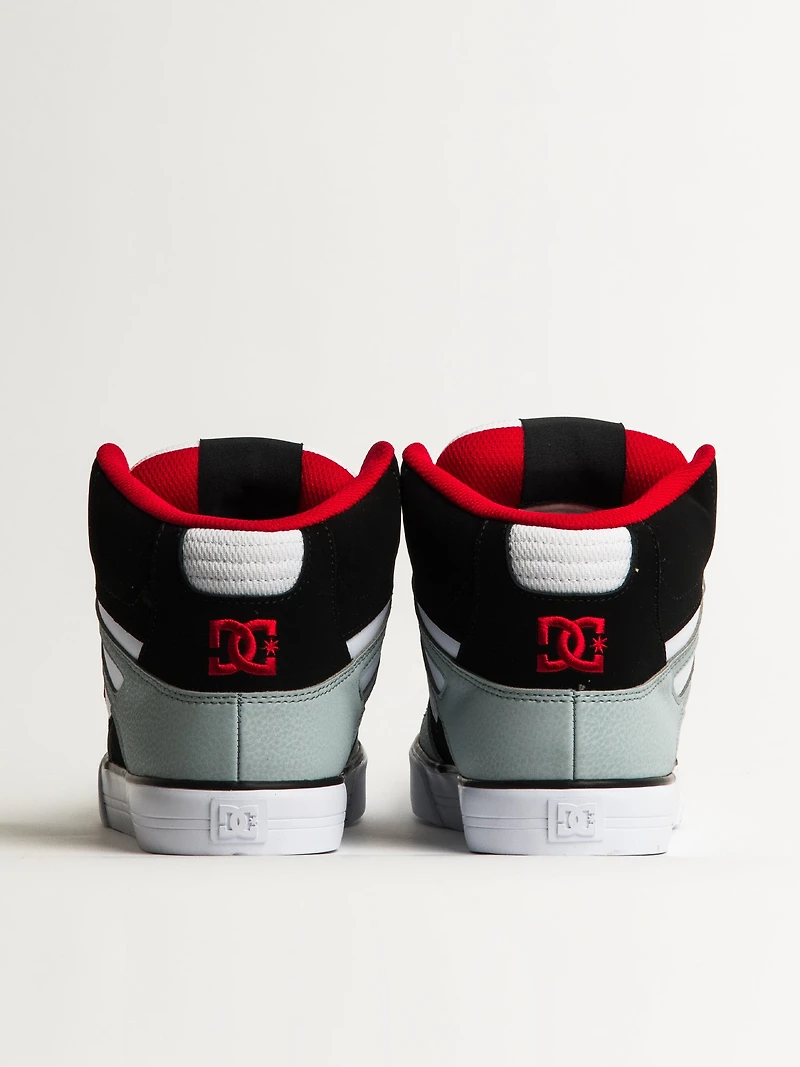 MENS DC SHOES PURE HIGH TOP WC SNEAKER - BLACK/GREY