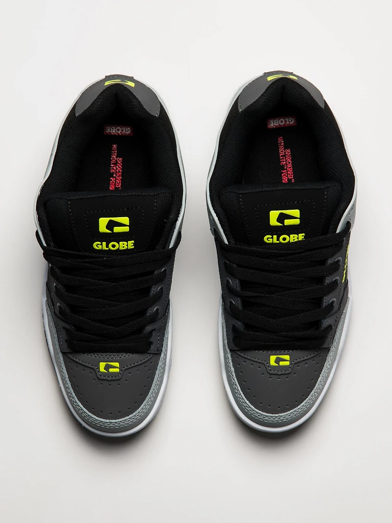 MENS GLOBE TILT SNEAKER - GREYSCALE/BLACK