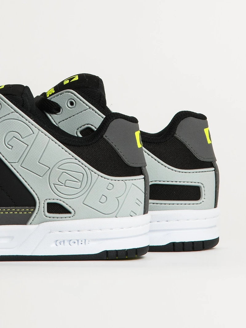 MENS GLOBE TILT SNEAKER - GREYSCALE/BLACK