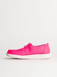 KIDS HEYDUDE WENDY YOUTH STRTECH CANVAS - PINK