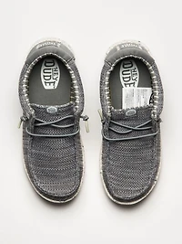 KIDS HEYDUDE WALLY YOUTH STRETCH SOX - GREY