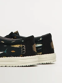 MENS HEYDUDE WALLY MARLIN SLIP-ON - BLACK