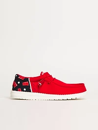 MENS HEYDUDE WALLY FUNK SOLO CUP SLIP-ON - RED