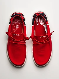 MENS HEYDUDE WALLY FUNK SOLO CUP SLIP-ON - RED