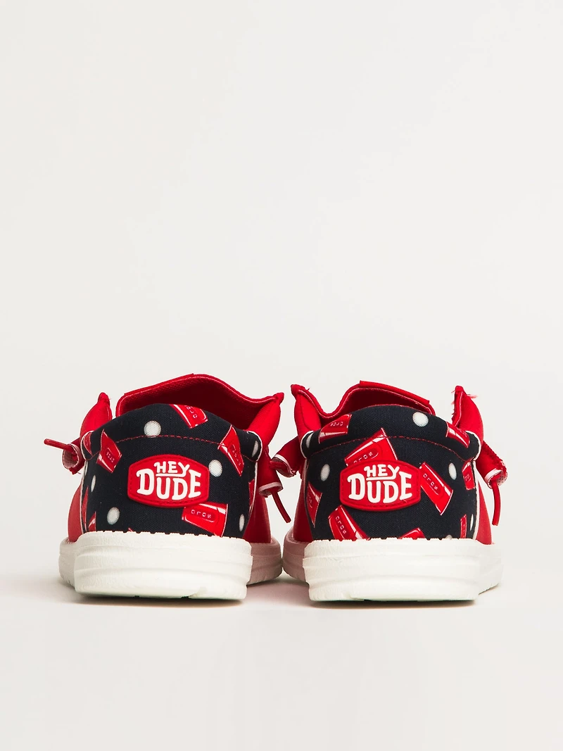 MENS HEYDUDE WALLY FUNK SOLO CUP SLIP-ON - RED